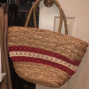 Sun and sand straw bag